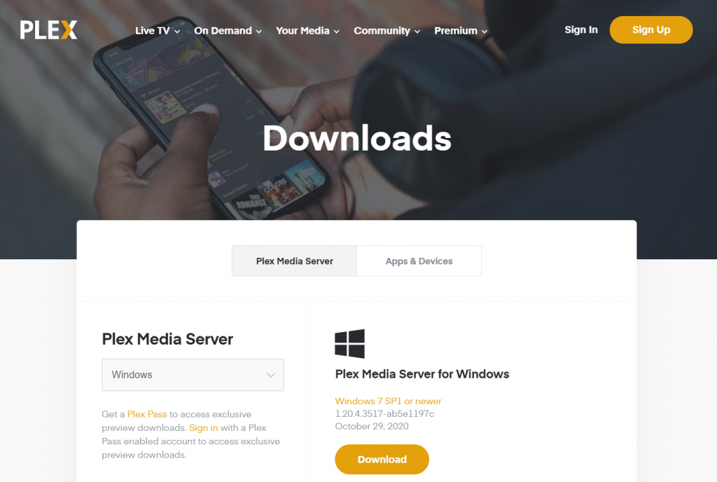 plex media player download windows 10