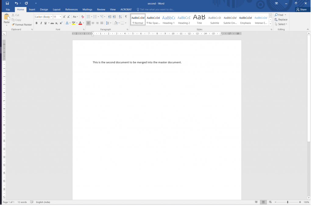 How To Combine And Merge Two Word Documents - Secondary