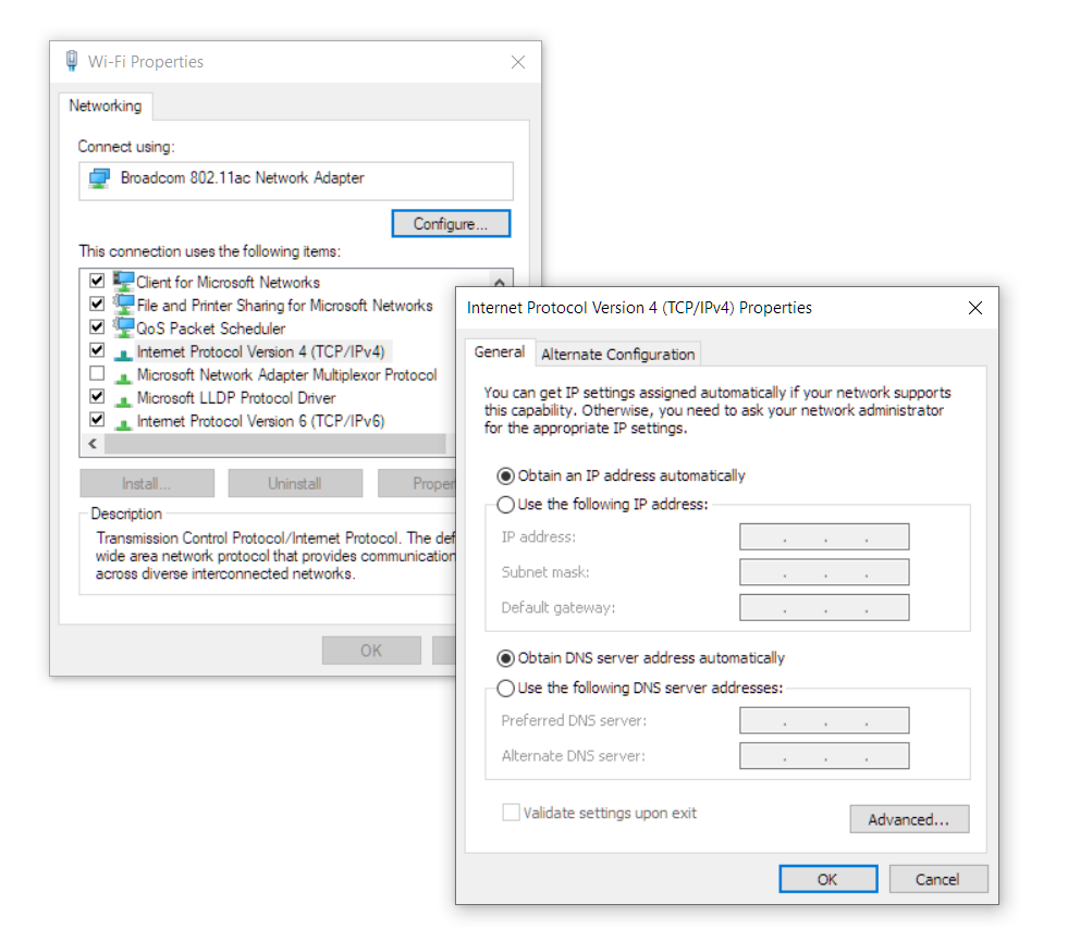 Site Can't Be Reached - Server IP Address Could Not Be Found - Network Properties